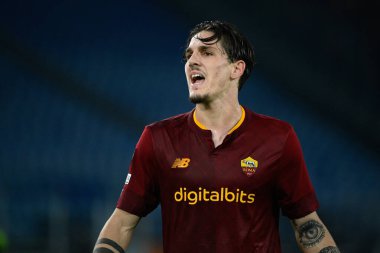 Nikolo 'Zaniolo (AS Roma) UEFA Avrupa Ligi 2022-2023 yılları arasında Roma' daki Olimpiyat Stadyumu 'nda AS Roma ve PFC Ludogorets arasında oynanan futbol karşılaşmasında. - Fotoğraf: Fabrizio Corradetti / LiveMedi