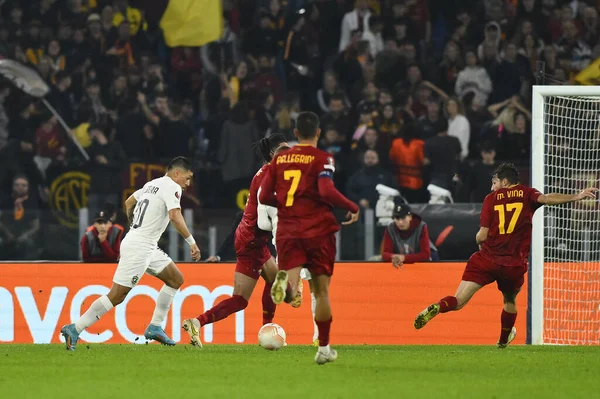 PFC Ludogorets 'ten Matias Tissera, A.S. Roma ve PFC Ludogorets 1945 arasındaki UEFA Avrupa Ligi C Grubu maçının altıncı gününde 3 Kasım 2022 tarihinde İtalya' nın Roma kentinde Olimpico Stadyumu 'nda oynanmıştır. - Fotoğraf: Domenico Cippitelli / LiveMedi