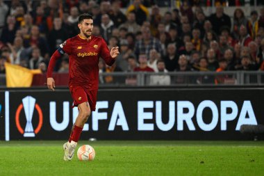 Lorenzo Pellegrini (AS Roma) UEFA Avrupa Ligi 2022-2023 futbol karşılaşması sırasında AS Roma ve PFC Ludogorets arasında Roma 'daki Olimpiyat Stadyumu' nda oynanan maçta. - Fotoğraf: Fabrizio Corradetti / LiveMedi