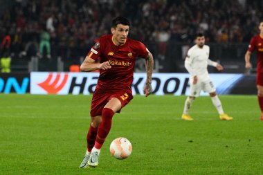 Roger Ibanez (AS Roma) UEFA Avrupa Ligi 2022-2023 futbol karşılaşması sırasında AS Roma ve PFC Ludogorets arasında Roma 'daki Olimpiyat Stadyumu' nda oynanan maçta. - Fotoğraf: Fabrizio Corradetti / LiveMedi