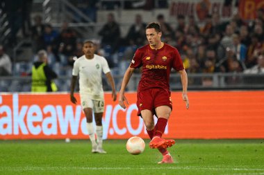 Nemanja Matiç (AS Roma) UEFA Avrupa Ligi 2022-2023 futbol karşılaşması sırasında AS Roma ve PFC Ludogorets arasında Roma 'daki Olimpiyat Stadyumu' nda oynanmıştır. - Fotoğraf: Fabrizio Corradetti / LiveMedi