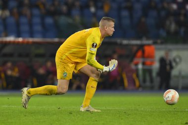 PFC Ludogorets takımından Sergio Padt, A.S. Roma ve PFC Ludogorets 1945 arasındaki UEFA Avrupa Ligi C Grubunun altıncı gününde 3 Kasım 2022 tarihinde İtalya 'nın Roma kentinde Olimpico Stadyumu' nda oynanan karşılaşmada görülüyor. - Fotoğraf: Domenico Cippitelli / LiveMedi