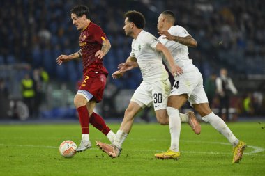 A.S. Roma takımından Nicolo 'Zaniolo UEFA Avrupa Ligi C Grubu' nun 1945 A.S. Roma ve PFC Ludogorets arasındaki altıncı maçında 3 Kasım 2022 'de İtalya' nın Roma kentinde Olimpico Stadyumu 'nda oynanacak. - Fotoğraf: Domenico Cippitelli / LiveMedi