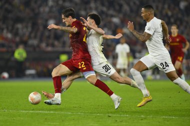 A.S. Roma takımından Nicolo 'Zaniolo UEFA Avrupa Ligi C Grubu' nun 1945 A.S. Roma ve PFC Ludogorets arasındaki altıncı maçında 3 Kasım 2022 'de İtalya' nın Roma kentinde Olimpico Stadyumu 'nda oynanacak. - Fotoğraf: Domenico Cippitelli / LiveMedi