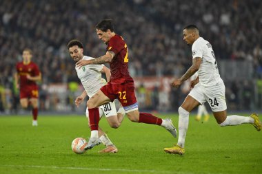 A.S. Roma takımından Nicolo 'Zaniolo UEFA Avrupa Ligi C Grubu' nun 1945 A.S. Roma ve PFC Ludogorets arasındaki altıncı maçında 3 Kasım 2022 'de İtalya' nın Roma kentinde Olimpico Stadyumu 'nda oynanacak. - Fotoğraf: Domenico Cippitelli / LiveMedi