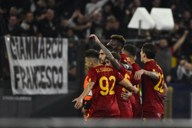 3 Kasım 2022 'de İtalya' nın başkenti Roma 'da Olimpico Stadyumu' nda oynanan A.S. Roma ve PFC Ludogorets arasındaki UEFA Avrupa Ligi C Grubunun altıncı gününde Lorenzo Pellegrini. - Fotoğraf: Domenico Cippitelli / LiveMedi