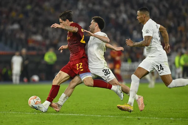 A.S. Roma takımından Nicolo 'Zaniolo UEFA Avrupa Ligi C Grubu' nun 1945 A.S. Roma ve PFC Ludogorets arasındaki altıncı maçında 3 Kasım 2022 'de İtalya' nın Roma kentinde Olimpico Stadyumu 'nda oynanacak. - Fotoğraf: Domenico Cippitelli / LiveMedi