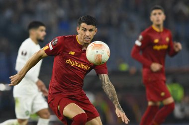3 Kasım 2022 'de İtalya' nın Roma kentinde Olimpico Stadyumu 'nda oynanan A.S. Roma ve PFC Ludogorets arasındaki UEFA Avrupa Ligi C Grubunun altıncı gününde Roger Ibanez. - Fotoğraf: Domenico Cippitelli / LiveMedi