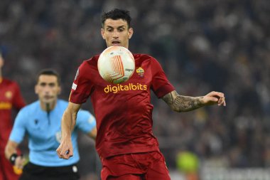 3 Kasım 2022 'de İtalya' nın Roma kentinde Olimpico Stadyumu 'nda oynanan A.S. Roma ve PFC Ludogorets arasındaki UEFA Avrupa Ligi C Grubunun altıncı gününde Roger Ibanez. - Fotoğraf: Domenico Cippitelli / LiveMedi