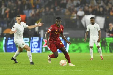 3 Kasım 2022 'de İtalya' nın başkenti Roma 'da Olimpico Stadyumu' nda oynanan A.S. Roma ve PFC Ludogorets arasındaki UEFA Avrupa Ligi C Grubu karşılaşmasının altıncı gününde A.S. Roma takımından Mady Camara. - Fotoğraf: Domenico Cippitelli / LiveMedi