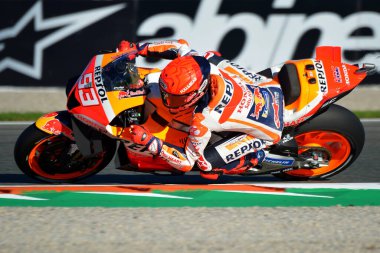 Marc Marquez Takımı Repsol Honda Yarış Motogp MotoGP Dünya Şampiyonası 2022 MotoGP İspanya Grand Prix - Gran Premio Motul de la Comunitat Valenciana - Valencia, İspanya 'daki Circuit Ricardo Tormo' da eleme maçı, 5 Kasım 2022