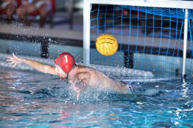 İtalyan Serisi A maçında Paolo Oliva (Pallanuoto Trieste), İtalya 'nın başkenti Roma' da Polo Acquatico Frecciarossa 'da oynanan maçta Distretti Eologici Nuoto Roma - Fotoğraf: Luigi Marian
