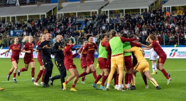 İtalya 'nın Parma kentindeki Ennio Tardini stadyumunda oynanan Roma Bayanlar Supercoppa final maçı - Juventus FC AS Roma' ya karşı - Fotoğraf: Nicolas Morassutt