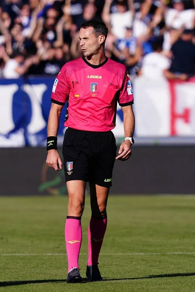 Matteo Gariglio Árbitro Durante Partida Futebol Italiano Série Brescia Calcio — Fotografia de Stock