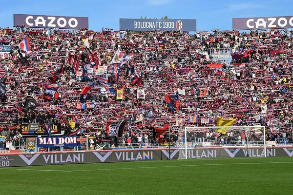 Bologna Supporters Tijdens Italiaanse Voetbal Serie Match Bologna Torino Het — Stockfoto