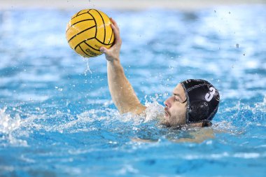 Waterpolo İtalyan Serisi A maçında Ray Petronio (Pallanuoto Trieste), İtalya 'nın başkenti Roma' da Polo Acquatico Frecciarossa 'da oynanan maçta Distretti Ekolojci Nuoto Roma - Fotoğraf: Luigi Marian