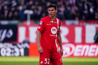 İtalya futbol takımı Serie A maçında Matteo Pessina (AC Monza) - İtalya 'nın Monza kentindeki U-Power Stadyumu' nda AC Monza - Luca Rossin