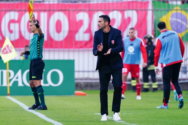 Entrenador Raffaele Palladino Monza Aplaude Durante Partido Fútbol Italiano Serie — Foto de Stock