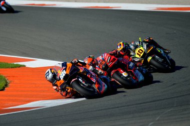Francesco Bagnaia takımı Ducati 2022 Dünya MotoGP Şampiyonası 2022 MitoGP İspanya Grand Prix - Gran Premio Motul de la Comunitat Valenciana - Valenciana Circuit Ricardo Tormo 'da yarış, İspanya, 06 Kasım 202