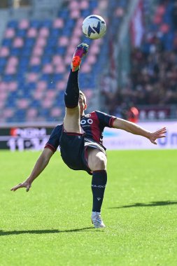 Lewis Ferguson (Bologna FC) İtalya futbol takımı Serie A maçında Bologna FC - Torino FC maçı sırasında İtalya 'nın Bologna kentindeki Renato Dall' Ara Stadyumu 'nda oynuyordu.