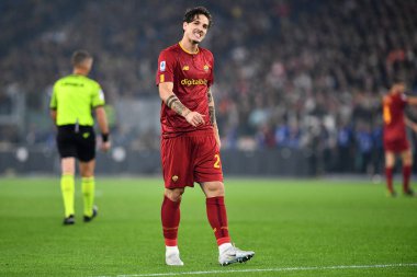 AS Roma takımından Nicolo Zaniolo, AS Roma ile SS Lazio arasında 6 Kasım 2022 'de İtalya' nın başkenti Roma 'da oynanan karşılaşmada görülüyor. - Fotoğraf: Gennaro Masi / LiveMedi