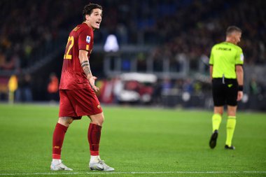 AS Roma takımından Nicolo Zaniolo, AS Roma ile SS Lazio arasında 6 Kasım 2022 'de İtalya' nın başkenti Roma 'da oynanan karşılaşmada görülüyor. - Fotoğraf: Gennaro Masi / LiveMedi
