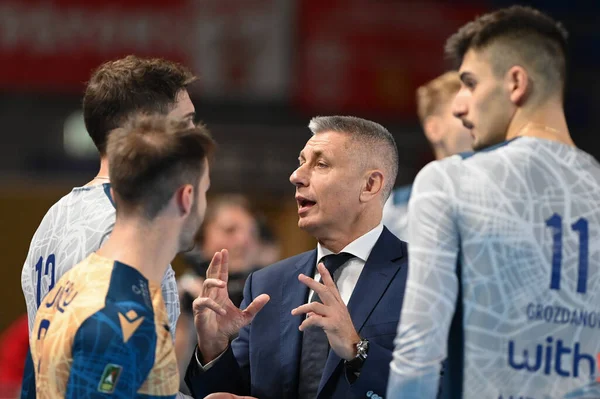 Radostin Stoytchev Entrenador Withu Verona Durante Campeonato Superliga Voleibol Italiano — Foto de Stock