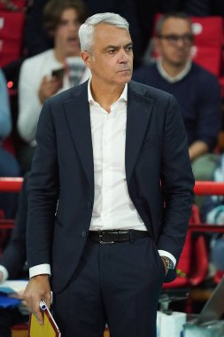 Anastasi andrea (koç bey güvenlik susa perugia) İtalyan Serie A Men Süper Lig Şampiyonası sırasında Sir Safety Susa Perugia ile Allianz Milano arasında Perugia, İtalya 'da Pala Barton' da, Kasım 06, 2022 - Fotoğraf: Loris Cerquiglin