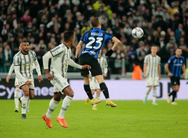 Fc Inter 'den Nicolo Barrella İtalya Serie A, Juventus Fc ve Inter Fc arasında 06 Kasım 2022 tarihinde, Torino, İtalya Fotoğraf: Nderim Kaceli - Fotoğraf: Nderim Kaceli / LiveMedi