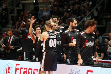 Isaia Cordinier (Segafredo Virtus Bologna), LBA İtalya basketbol şampiyonası maçında Segafredo Virtus Bologna 'ya karşı. Unahotels Reggio Emilia - Bologna, 6 Kasım 2022, Paladozza Spor Sarayı - Fotoğraf: Michele Nucci / LiveMedi