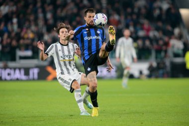 Fc Inter 'den Francesco Acerbi İtalya Serie A, Juventus Fc ve Inter Fc arasında 06 Kasım 2022 tarihinde, Torino, İtalya Fotoğraf: Nderim Kaceli - Fotoğraf: Nderim Kaceli / LiveMedi