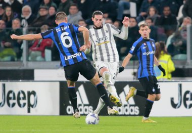 İtalyan Serie A sırasında Adrien Rabiot, Juventus Fc ile Inter Fc arasında 06 Kasım 2022 'de Torino, İtalya' daki Allianz Stadyumu 'nda oynanan futbol maçı: Nderim Kaceli - Fotoğraf: Nderim Kaceli / LiveMedi