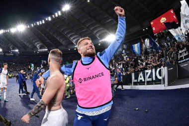 SS Lazio 'dan Ciro Immobile, AS Roma ve SS Lazio arasında 6 Kasım 2022' de İtalya 'nın başkenti Roma' da oynanan karşılaşmada. - Fotoğraf: Gennaro Masi / LiveMedi
