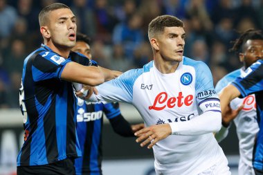 Atalanta 'dan Merih Demiral Napoli' den Giovanni Di Lorenzo İtalya 'nın Bergamo kentindeki Gewiss Stadyumu' nda Atalanta BC ile SSC Napoli maçında, 5 Kasım 2022 - Fotoğraf: AGN Fot