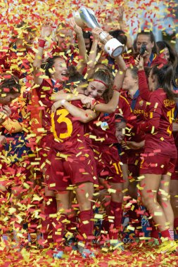 İtalya 'nın Parma kentindeki Ennio Tardini stadyumunda düzenlenen Roma Bayanlar Supercoppa Maçı Finali - Juventus FC AS Roma' ya karşı - Fotoğraf: Nicolas Morassutt