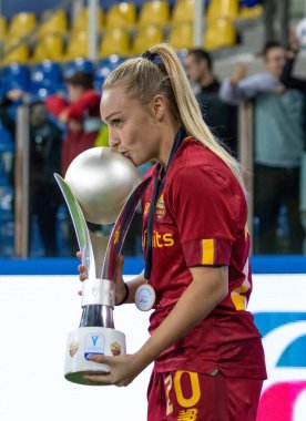 Roma Giada Greggi Kupası İtalya Futbol Kadınlar Supercoppa Maçı Finali sırasında Parma, İtalya 'daki Ennio Tardini Stadyumu' nda Juventus FC, AS Roma 'ya karşı, 5 Kasım 2022 - Fotoğraf: Nicolas Morassutt