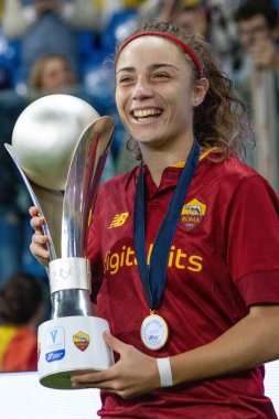 İtalya 'nın Parma kentindeki Ennio Tardini Stadyumu' nda düzenlenen Roma Benedetta Glionna Kupası Bayanlar Supercoppa Maçı Finali - Juventus FC AS Roma 'ya karşı - Fotoğraf: Nicolas Morassutt