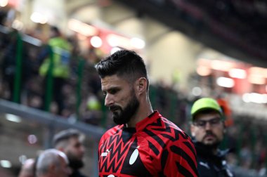 Ac Milan 'dan Olivier Giroud, İtalya' nın Milano şehrindeki Giuseppe Meazza _ San Siro Stadyumu 'nda oynanan AC Milan ve AC Spezia serie A maçında. Fotoğraf: Tiziano Ballabio - Fotoğraf: Tiziano Ballabio / Liv