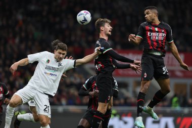 AC Milan 'ın Junior Messias' ı AC Milan ile Spezia Calcio arasında oynanan 2022 / 23 futbol karşılaşmasında Giuseppe Meazza Stadyumu, Milan, İtalya - Fotoğraf: Fabrizio Carabelli / LiveMedi
