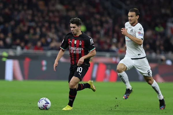 AC Milan 'dan Brahim Diaz, Giuseppe Meazza Stadyumu' nda AC Milan ile Spezia Calcio arasında oynanan 2022 / 23 futbol maçında, 5 Kasım 2022 - Fotoğraf: Fabrizio Carabelli / LiveMedi