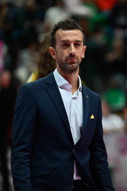 Daniele Santarelli (Imoco Conegliano) & # xA; voleybol İtalya Serie A1 Kadınlar karşılaşmasında baş antrenör Cuneo Granda Volley ile Prosecco Doc Imoco Conegliano arasında Cuneo, İtalya 'daki Pala Ubi Banca' da, Kasım 05, 2022 - Fotoğraf: Danilo Vig