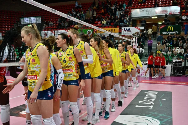 İtalyan Serie A1 Kadınlar Voleybolu sırasında Conegliano takımı Cuneo Granda Volley ile Prosecco Doc Imoco Conegliano arasında Cuneo, İtalya 'daki Pala Ubi Banca' da oynanan karşılaşma, 5 Kasım 2022 - Fotoğraf: Danilo Vig