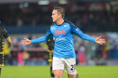 Piotr Zielinski (20) SSC Napoli 1926 İtalya Şampiyonası Serie A 2022 / 2023 SSC Napoli - Empoli F.C. 8 Kasım 2022 'de İtalya, Napoli' deki Diego Armando Maradona Stadyumu 'nda