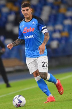 SSC Napoli 'den Giovanni Di Lorenzo, Diego Armando Maradona Stadyumu' ndaki SSC Napoli v Empoli FC ile oynanan Serie A karşılaşmasında görev başında.