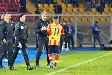 İtalya futbolu sırasında teknik direktör Marco Baroni (ABD Lecce) İtalya 'nın Lecce şehrindeki Via Del Mare Stadyumu' nda oynanan ABD Lecce vs Atalanta BC karşılaşmasında, 9 Kasım 2022 - Fotoğraf: Emmanuele Mastrodonat