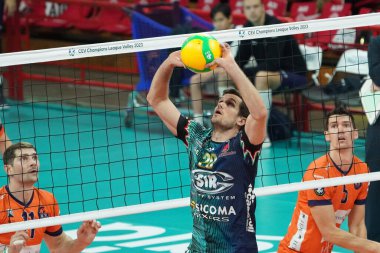 ropret gregor (n.20 sir safe susa perugia) CEV Şampiyonlar Ligi voleybol maçı sırasında Sir Sicoma Monini Perugia, ACH Volley Ljubljana 'ya karşı Perugia, İtalya' da Pala Barton 'da, 9 Kasım 2022 - Loris Cerquiglin