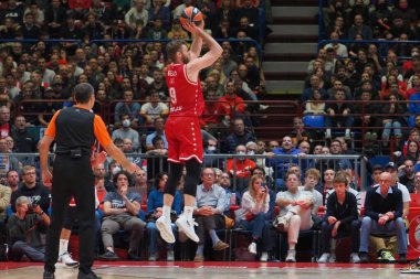 Nicolo Melli (EA7 Emporio Armani Olimpia Milano) Euroleague Basketbol Şampiyonası EA7 Emporio Armani Milano ile Virtus Segafredo Bologna arasında oynanan Assago Forumu 'nda, 9 Kasım 2022 - Fotoğraf: Savino Paolell