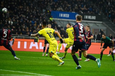 16 Ekim 2022 tarihinde İtalya 'nın Milano kentindeki Giuseppe Meazza San Siro Stadyumu' nda Inter Fc takımından Edin Dzeko, Inter FC Internazionale ve Bologna Fc arasında oynanan İtalya Serie A tootball maçında gol attı. Fotoğraf: Tiziano Ballabio - Fotoğraf: Tiziano Ballabio / Liv