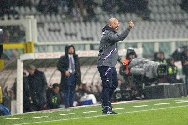 Dejan Stankovic Entrenador Jefe Sampdoria Durante Partido Fútbol Italiano Serie — Foto de Stock