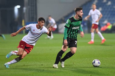 Giorgos Kyriakopoulos (Sassuolo) İtalya futbol takımı Serie A maçında İtalya 'nın Reggio Emilia kentindeki MAPEI Stadyumu' nda ABD Sassuolo 'ya karşı AS Roma maçı yapıyor.